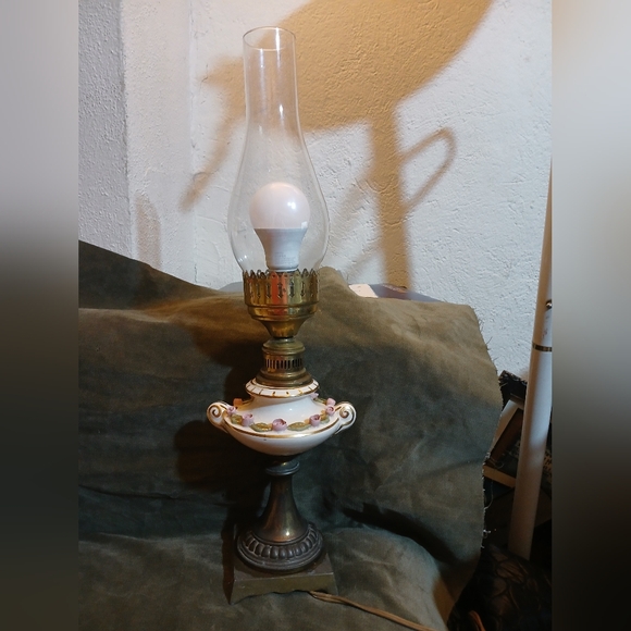 Vintage Brass and CeramicLamp